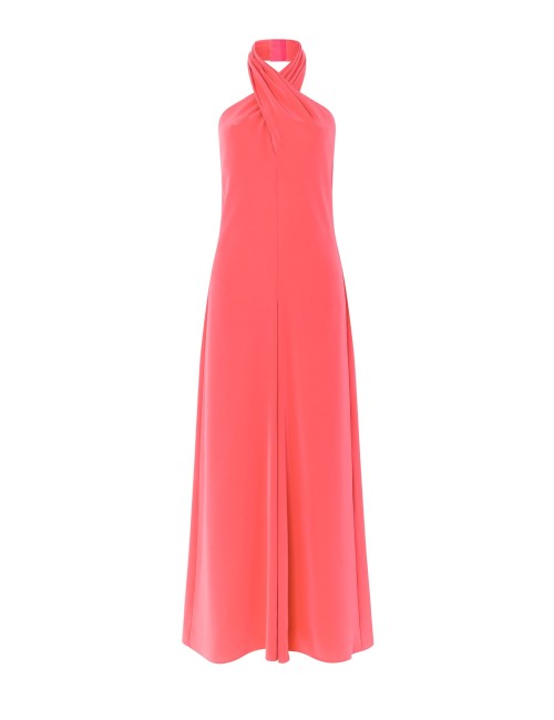 Mono largo cuello halter coral