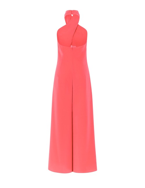 Mono largo cuello halter coral